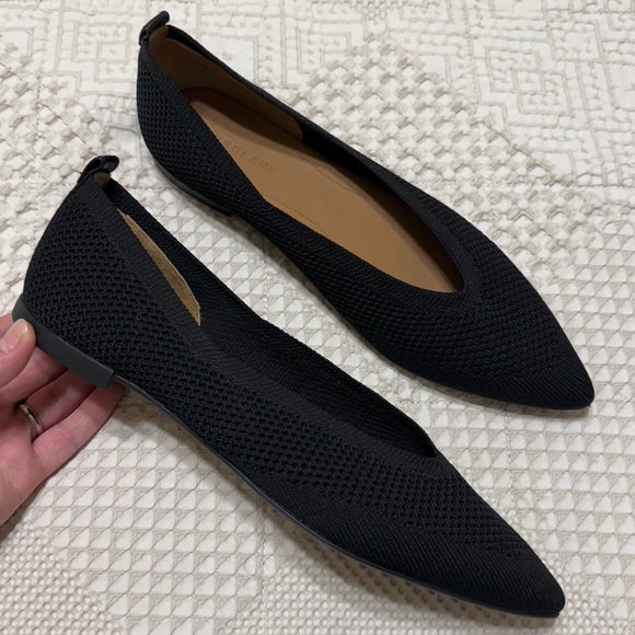 Everlane 40-Hour Flats ReKnit Black Ballet Flat 8.5 Like New - Picture 4 of 10